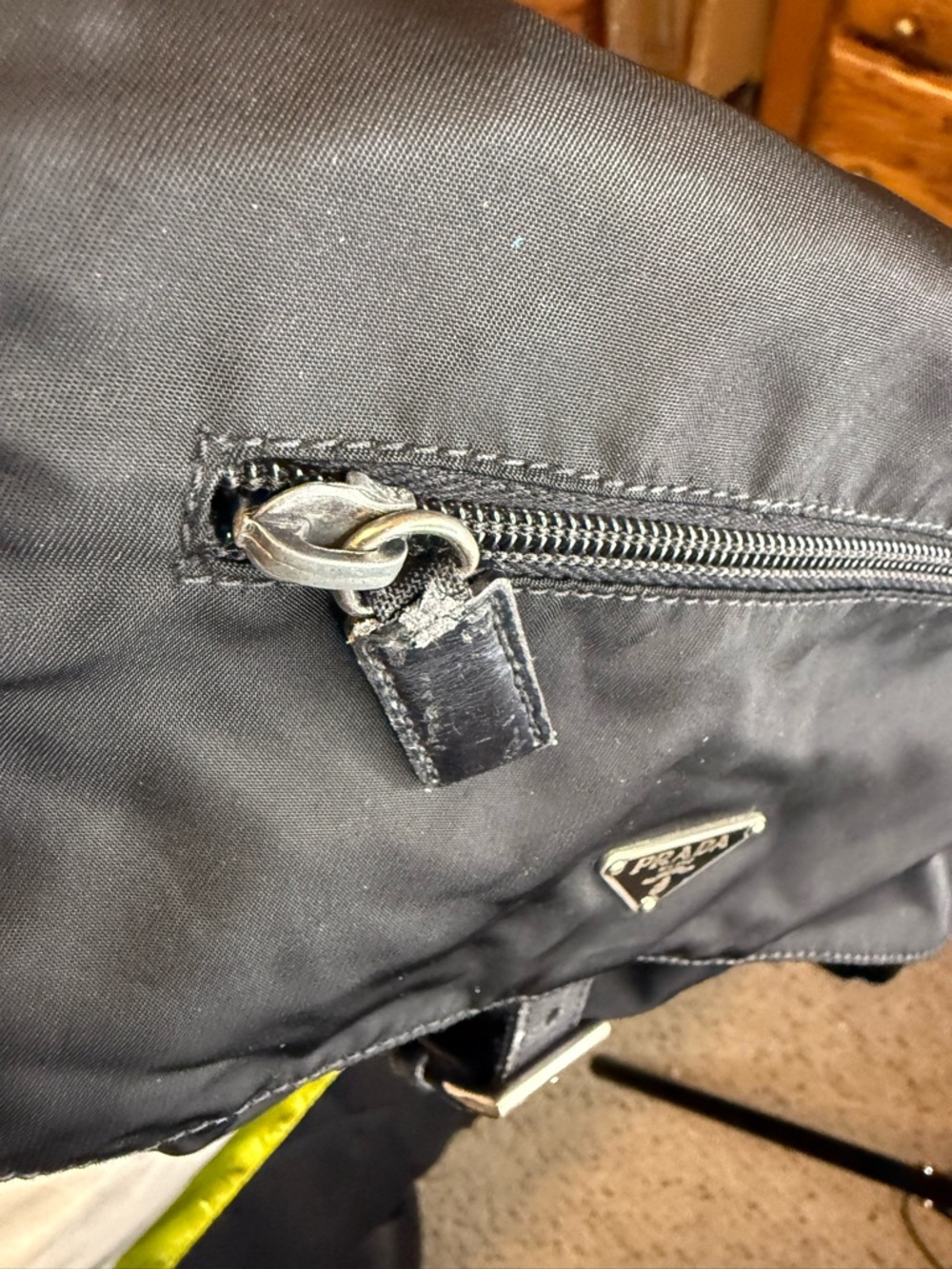 Prada Tessuto Nylon Crossbody Messenger Bag Black – Made in Italy – COA Included - Picture 10 of 15
